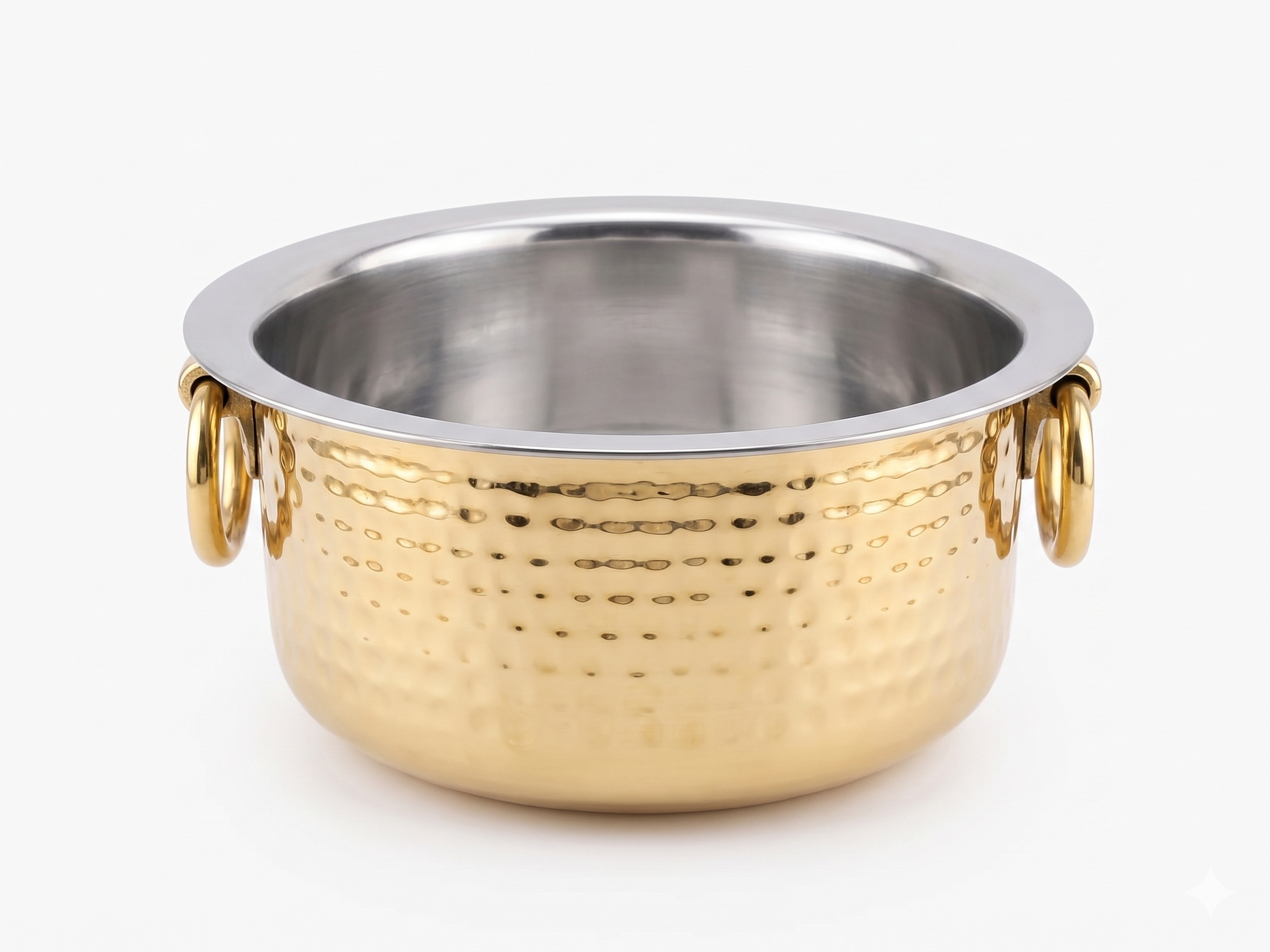 RoyalStuffs Handmade Brass Bhagona (Patila) with Pure Tin Coating (Kalai) – 1 Litre Traditional Cooking Pot
