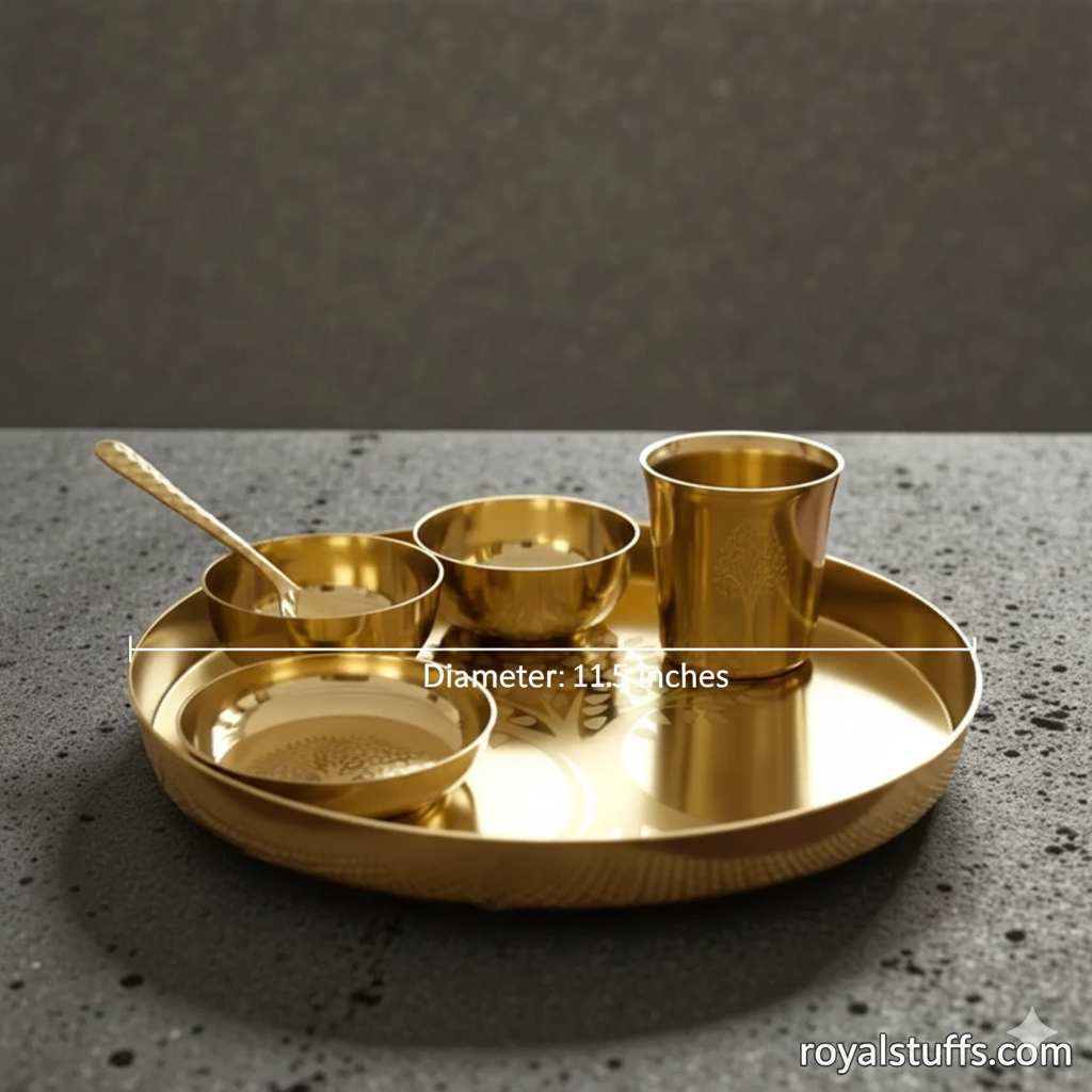 Designer Kansa Thali Set