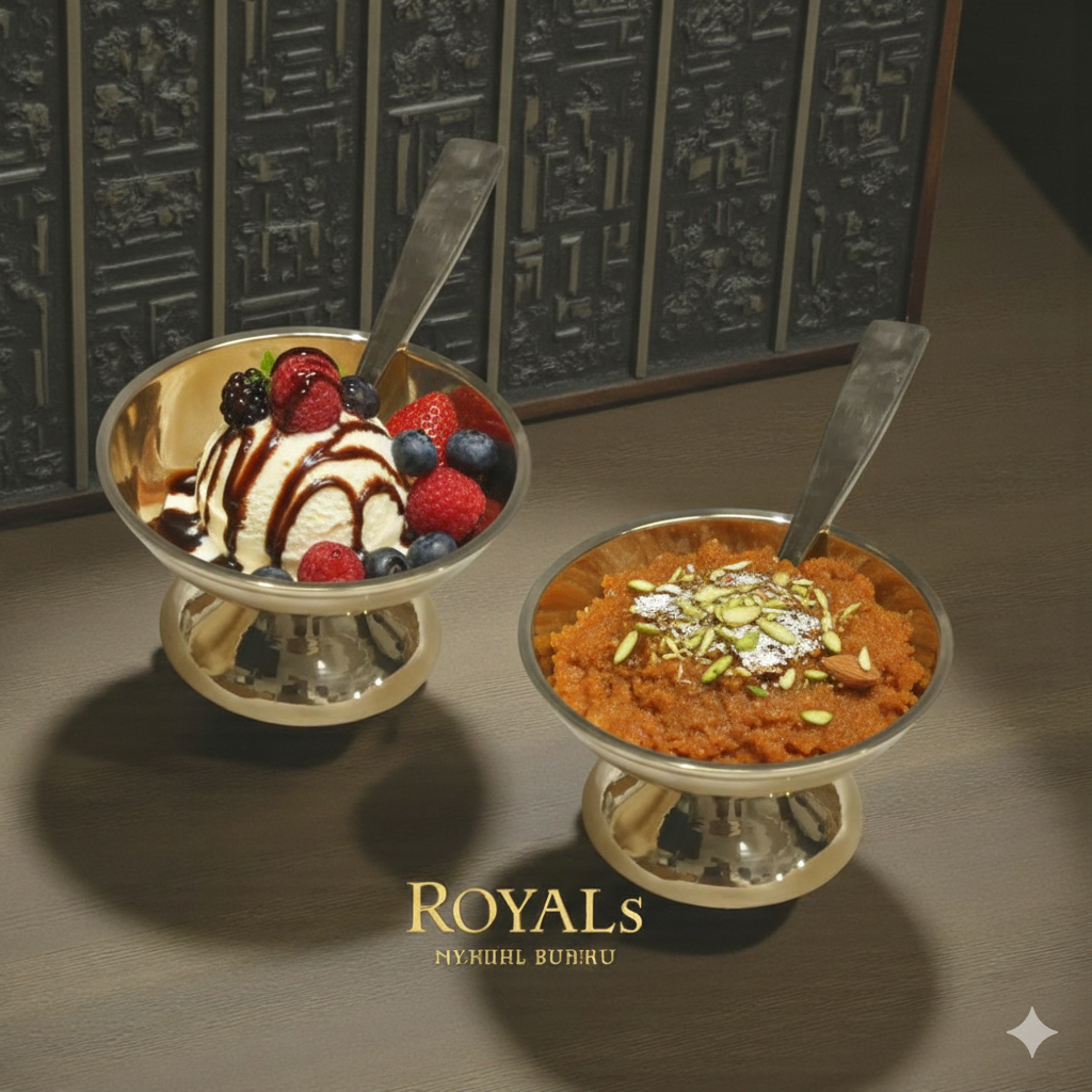 Shine Finish Handmade Pure Kansa Ice Cream Cup with Spoon | Set of 2 | Premium Bronze Dessert Bowl