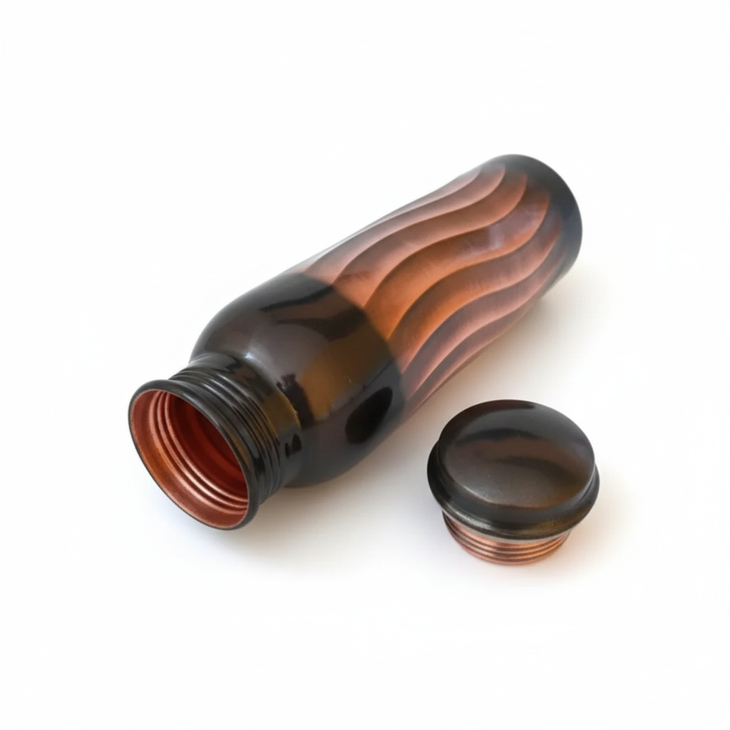 ROYALSTUFFS 1 Liter Copper Lehar Bottle | Tamba Bottle| Leak Proof | Ayurvedic Health Benefits | Eco Friendly