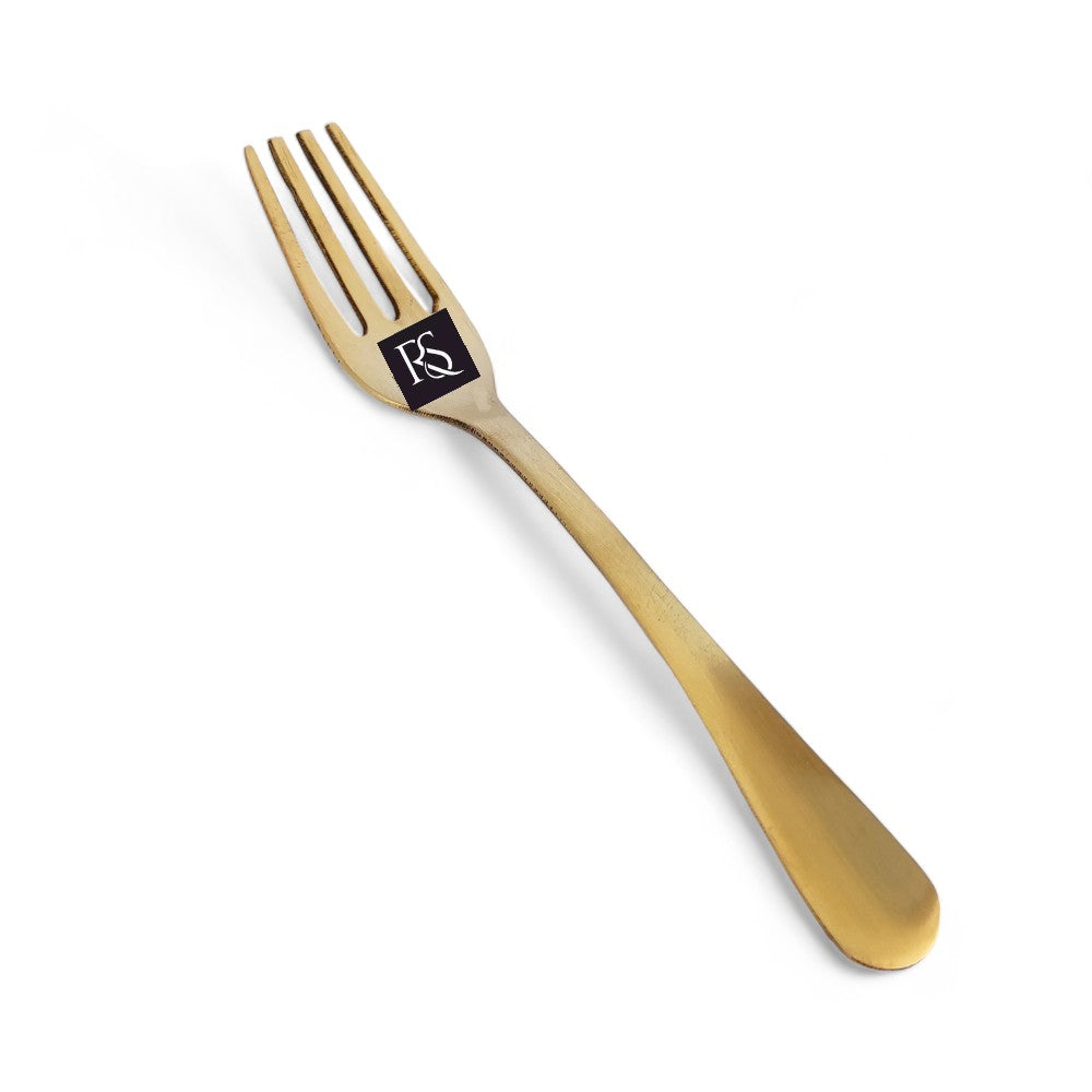 Pure Brass Fork with Matte Finish and Antique Design