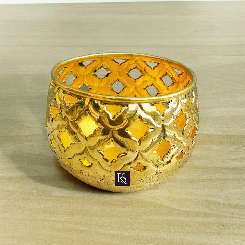 Luxurious Brass Decorative Flower Pot - 7 Inch for Indoor & Outdoor