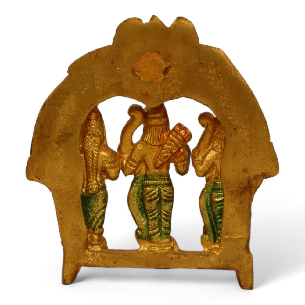 4-Inch Handmade Pure Brass Ram Darbar Idol