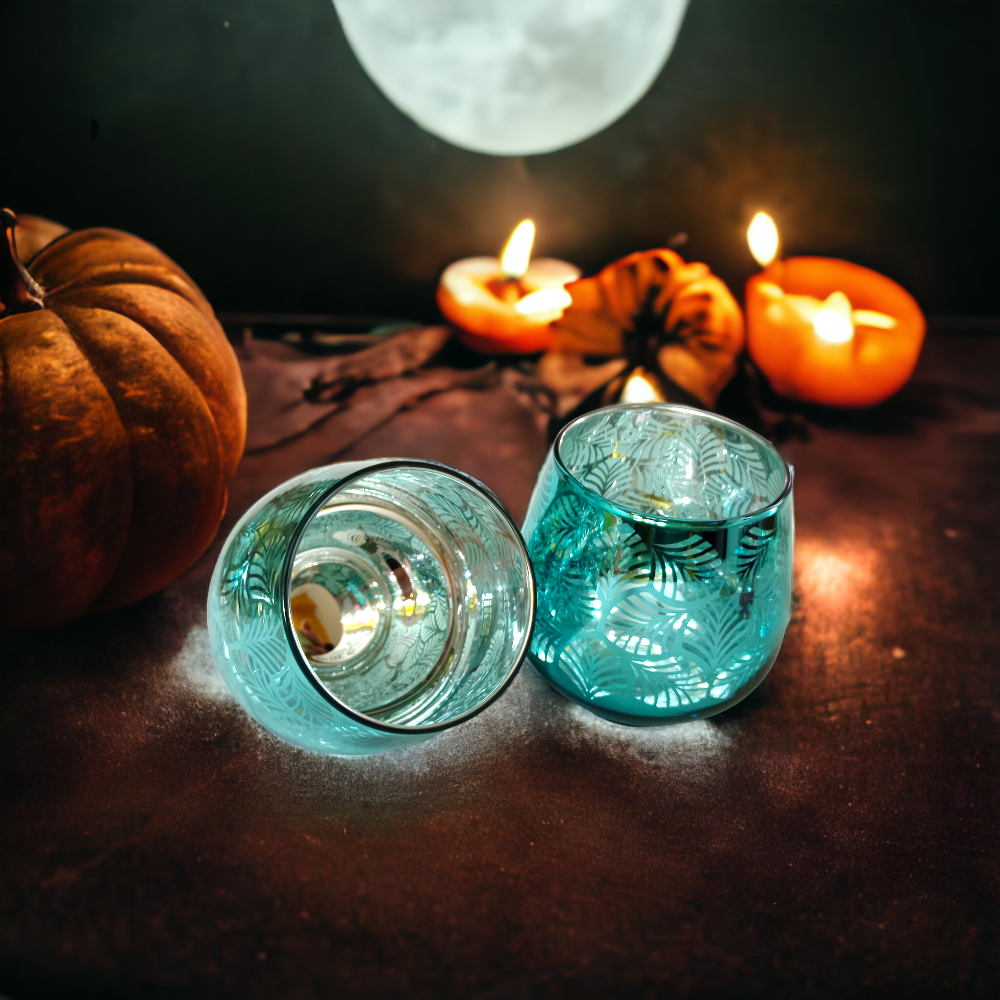 Set of 2 Votives With Tea Lights