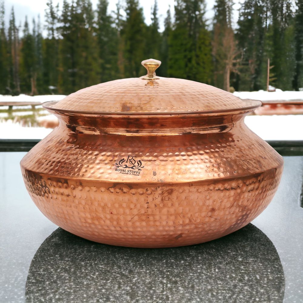 Copper Handi/Degchi with Tin Lining Inside, Volume - 15130 ML