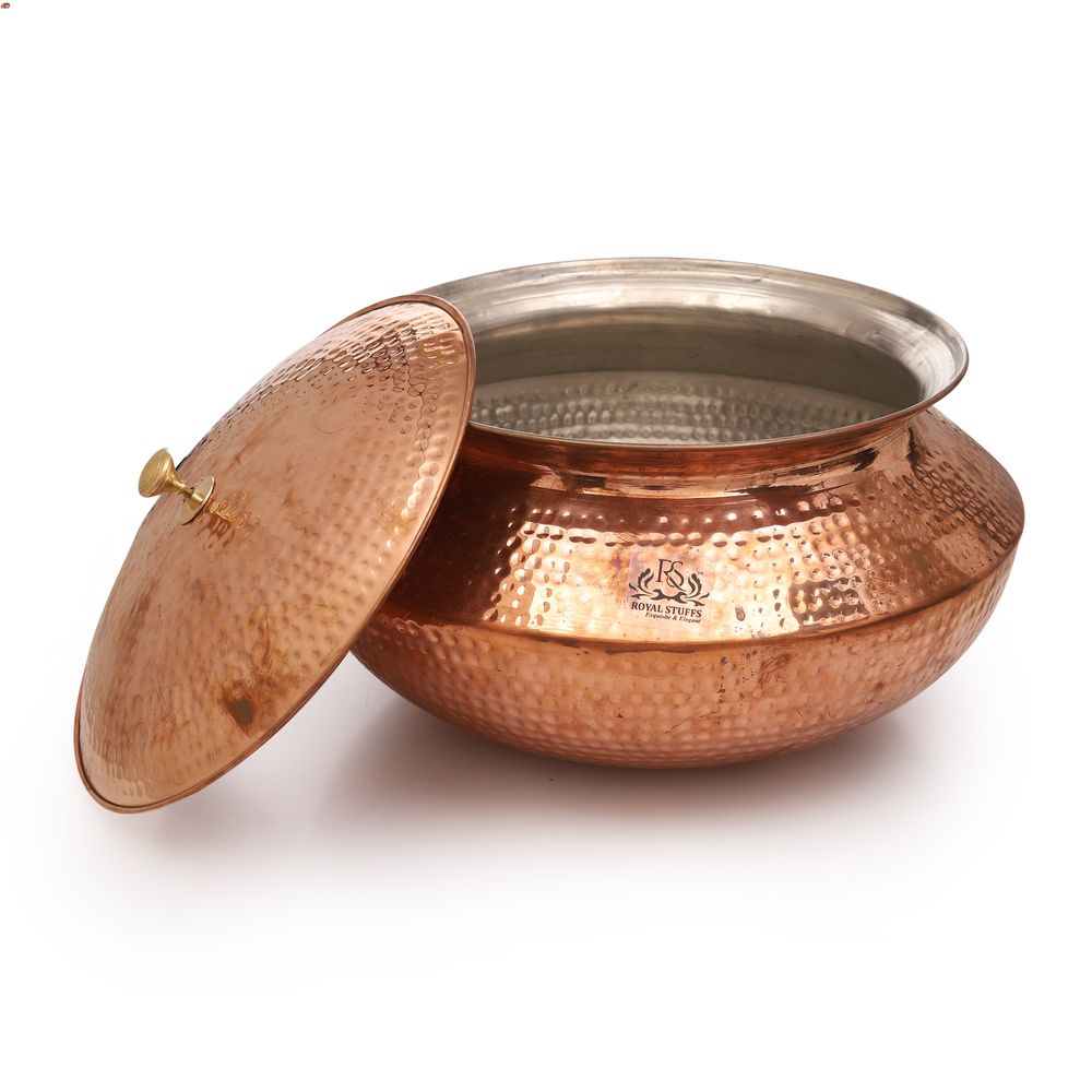 Copper Handi/Degchi with Tin Lining Inside, Volume - 15130 ML