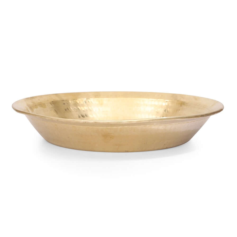 15 Inch Handmade Brass Pital Paraat Platter