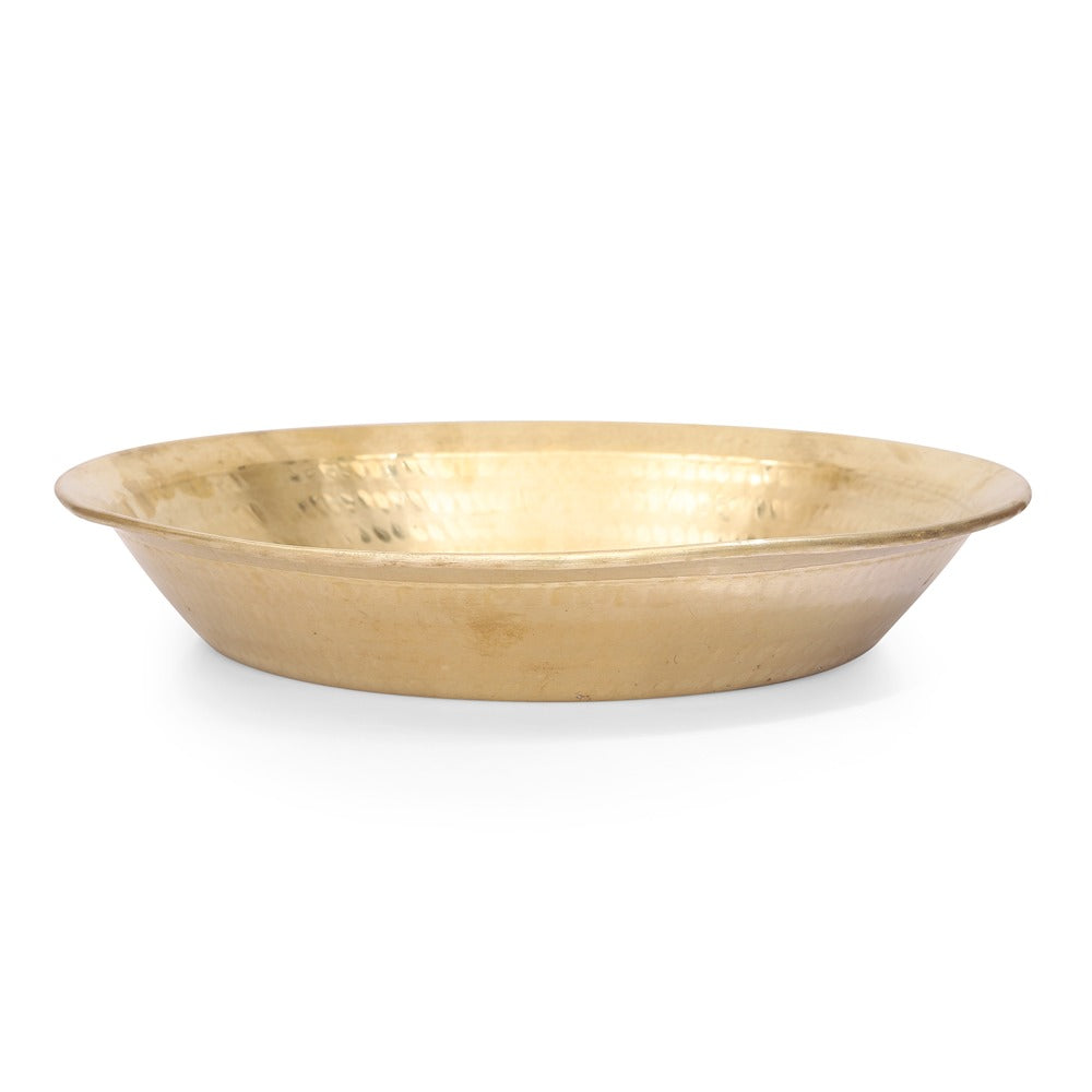 15 Inch Handmade Brass Pital Paraat Platter 