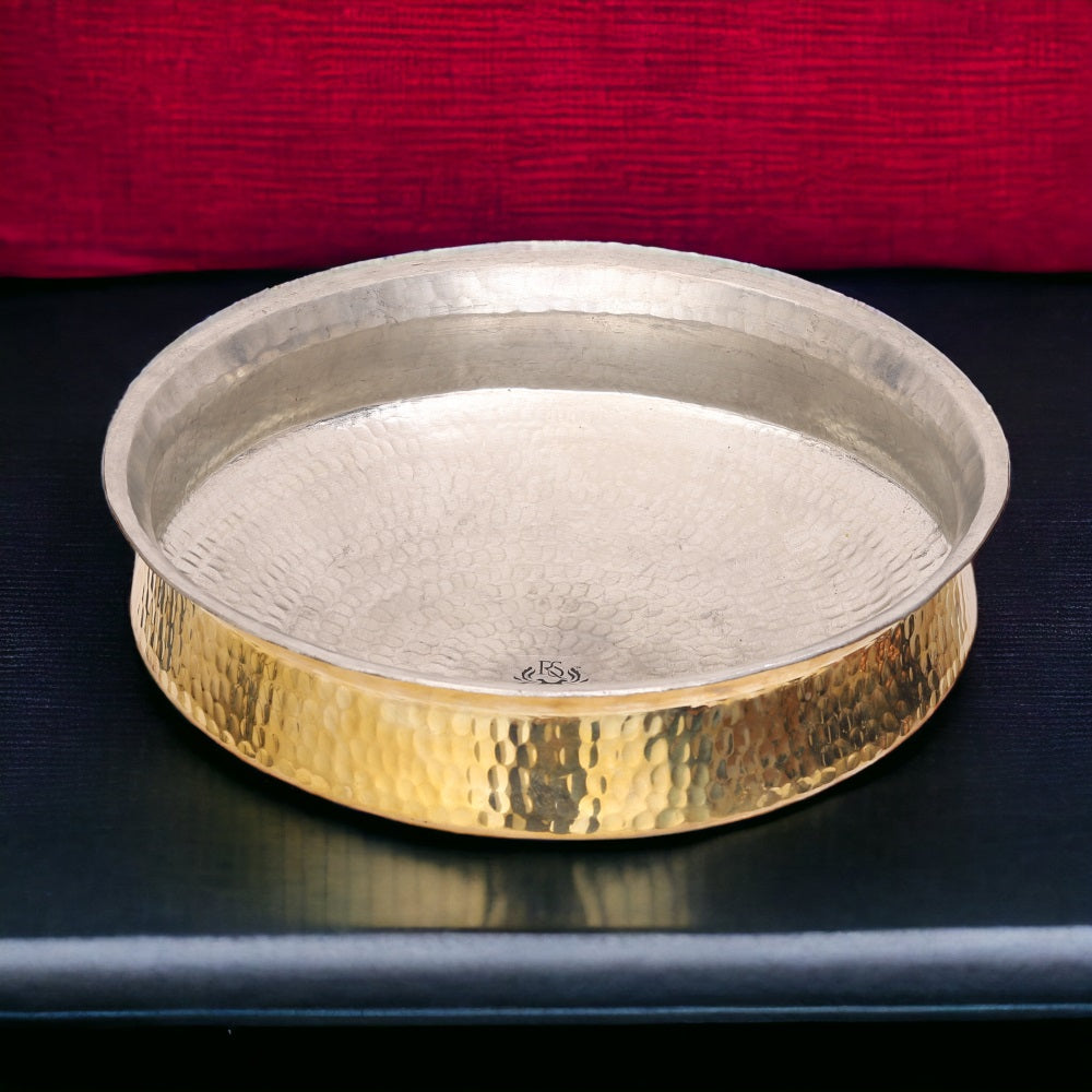 Pure Brass Hammered Urli Decorative Bowl 16 inches