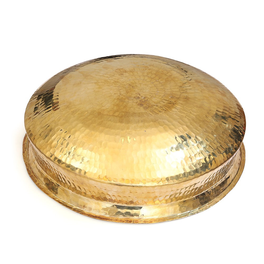 Pure Brass Hammered Urli Decorative Bowl 16 inches