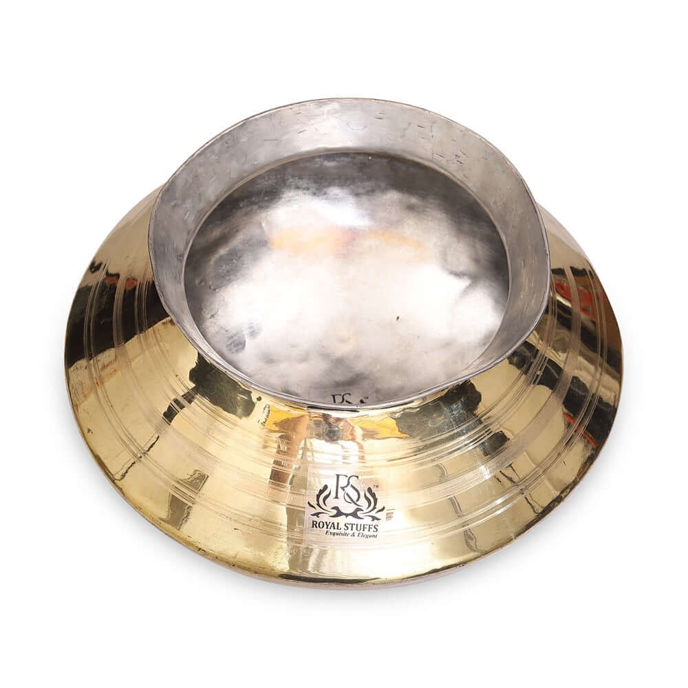 4.5 L Handmade Pure Brass Patila for Cooking, Brass Dekchi Pot Cookware