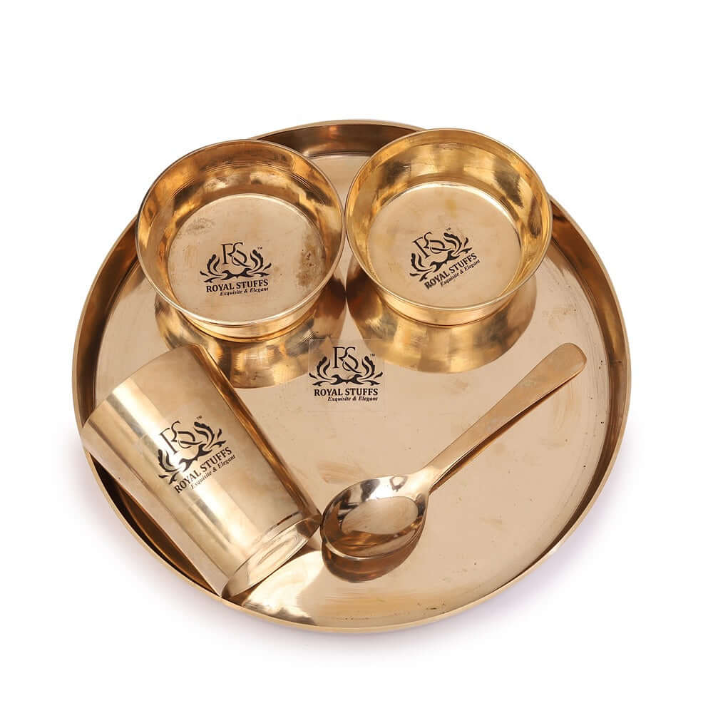 10.5 Inch Royal Pure Bronze Thaali Set , 5 Items