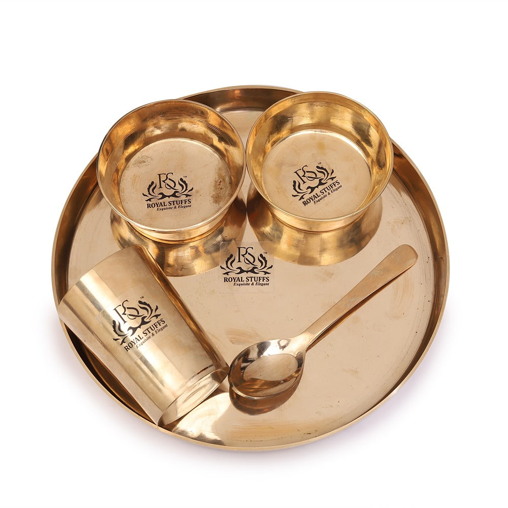 10.5 Inch Royal Pure Bronze Thaali Set , 5 Items