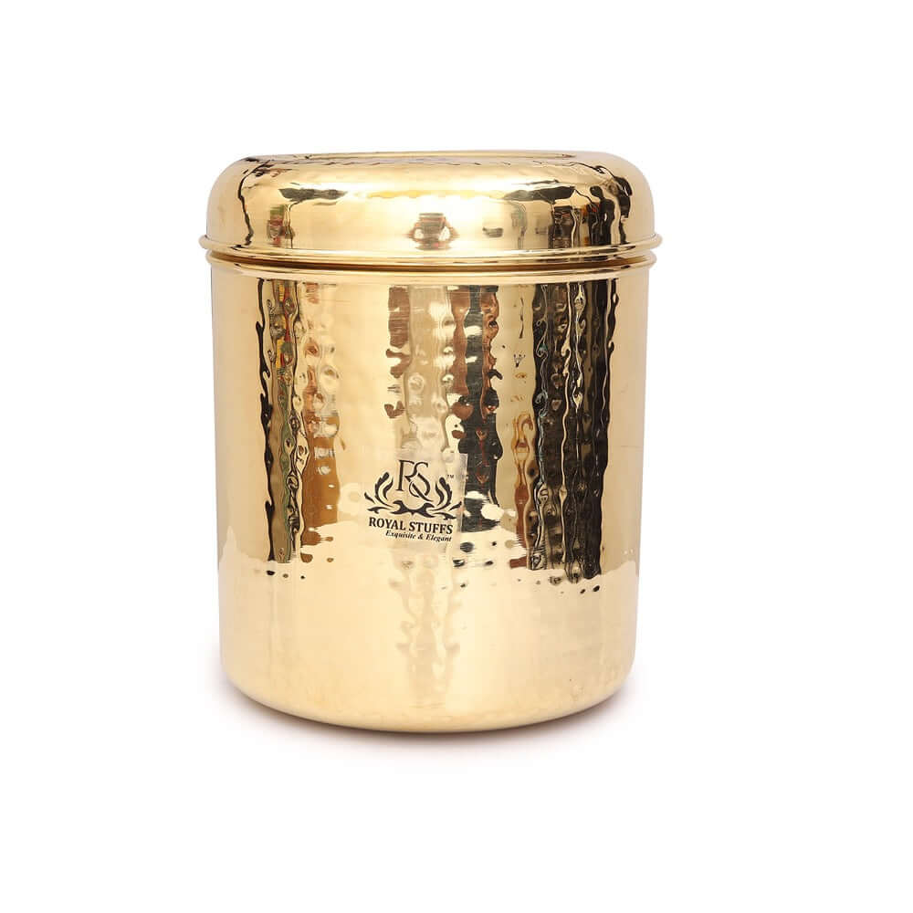 6 All Size Set of Brass Containers | Brass Storage Boxes | Brass Dabba