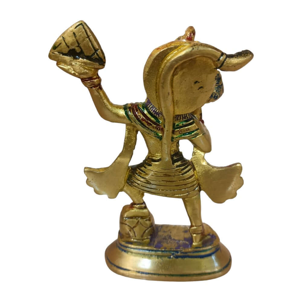 ROYALSTUFFS Hanuman murti Idol Brass / Bajrang Bali Idol to Protect from All Kind of Negative Energy/for Good Luck, Success and Prosperity (610 Gram)