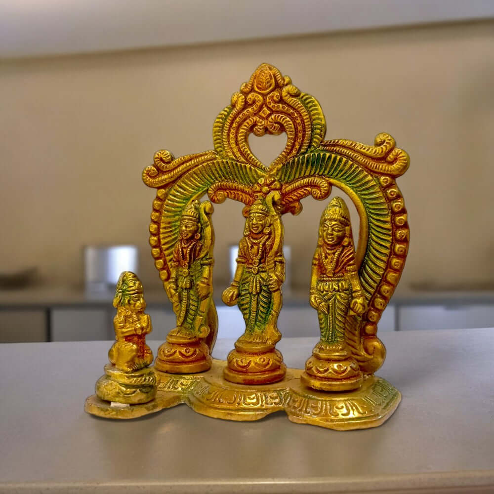 Brass Antique Colored Ram Darbar - 6 Inch