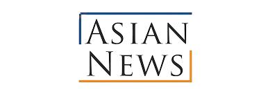 Logo of Asian News featuring bold text in black with colorful borders.