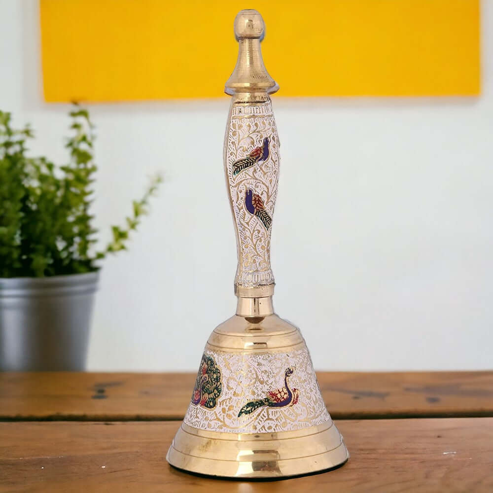 Brass Ghanti for Pooja - 9 inches - Royalstuffs.com