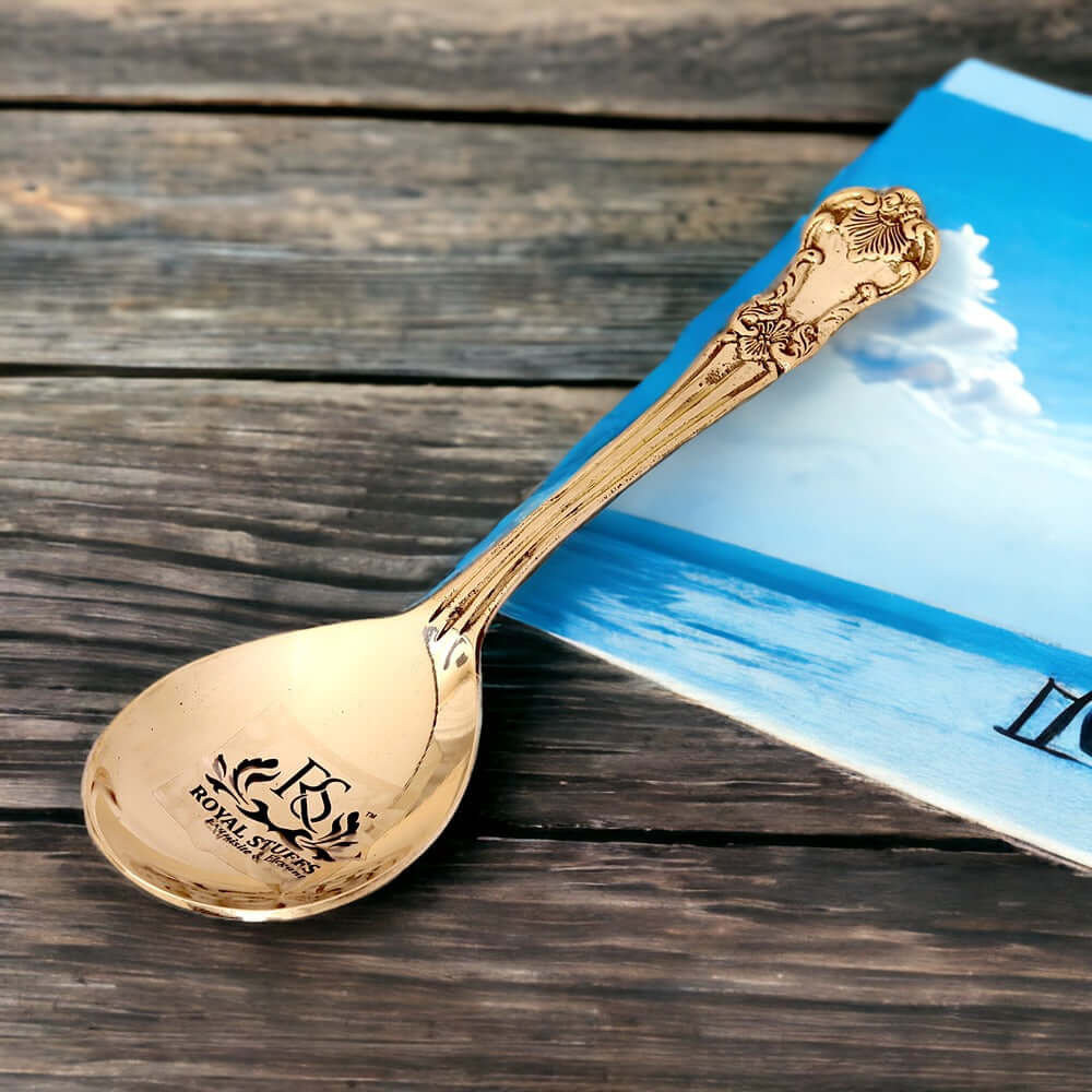 Brass Serving Spoon | Design | Tableware | Serving Cutlery - Royalstuffs.com