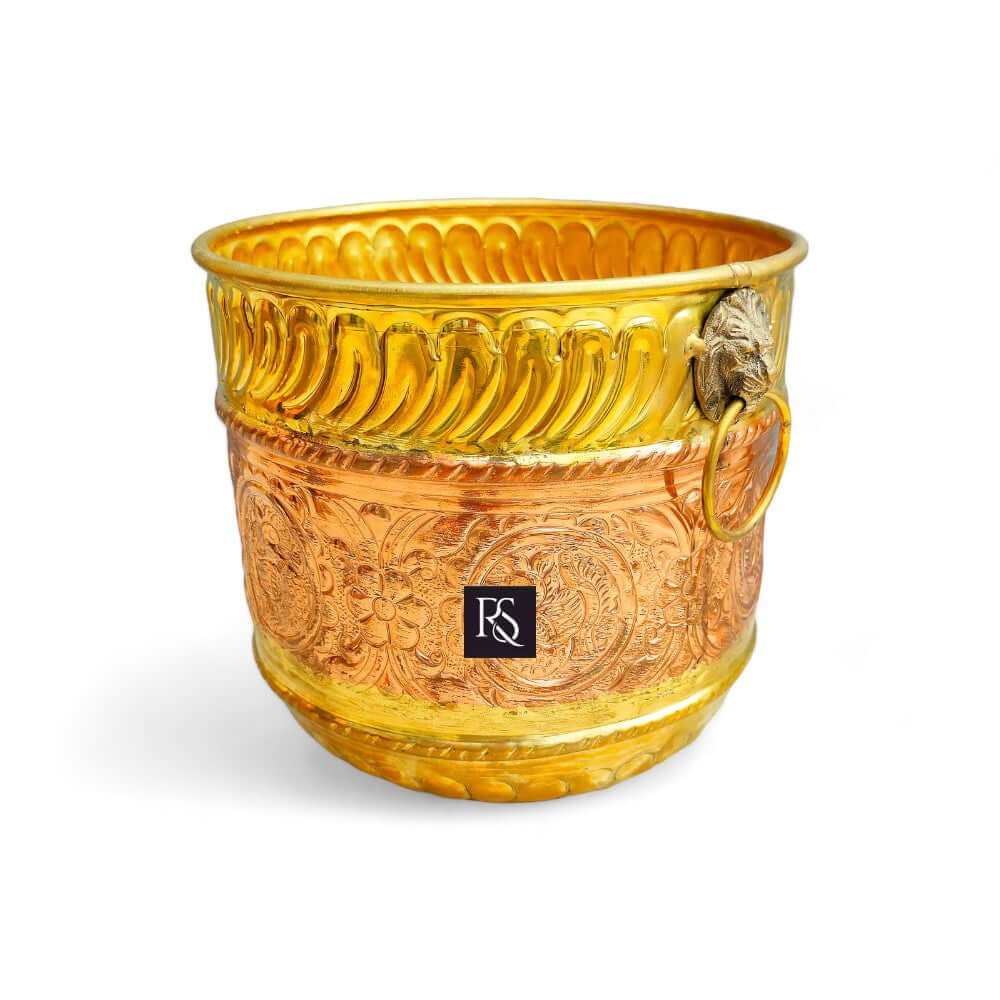 Copper Brass Decorative Flower Pot - A Luxurious Touch for Your Home - Royalstuffs.com