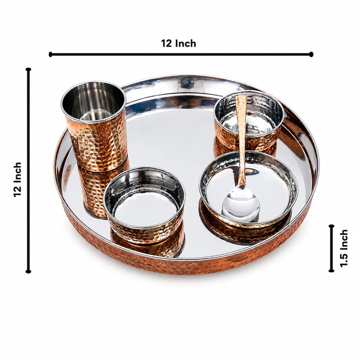 Copper Plated Stainless Steel Dinner Set - Royalstuffs.com