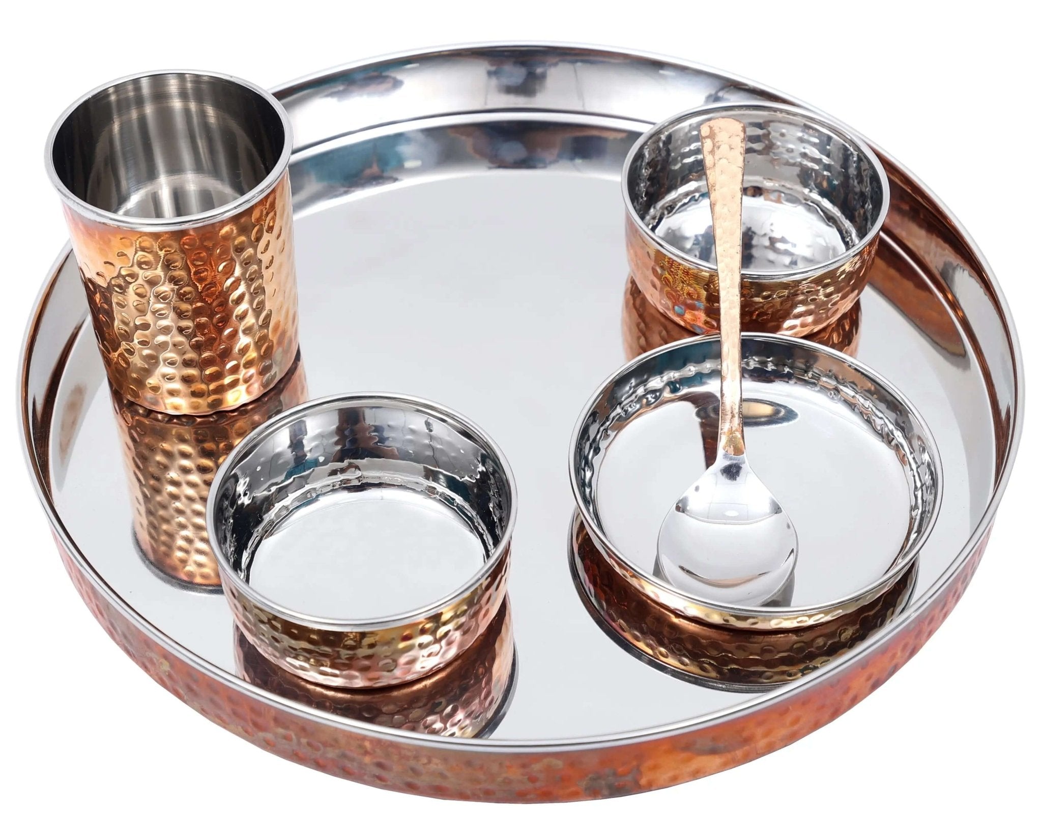 Copper Plated Stainless Steel Dinner Set - Royalstuffs.com