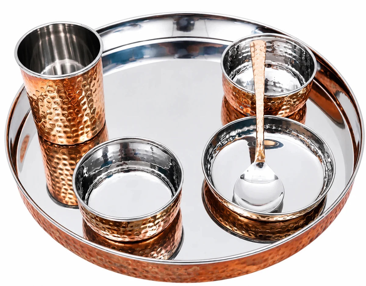 Copper Plated Stainless Steel Dinner Set - Royalstuffs.com