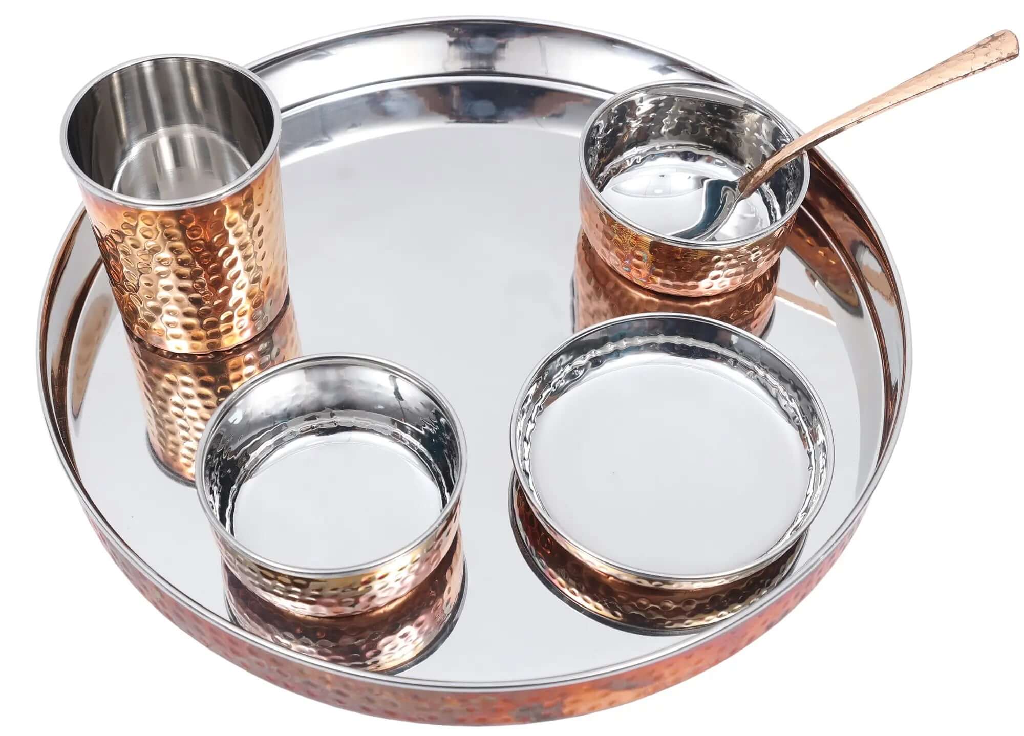 Copper Plated Stainless Steel Dinner Set - Royalstuffs.com