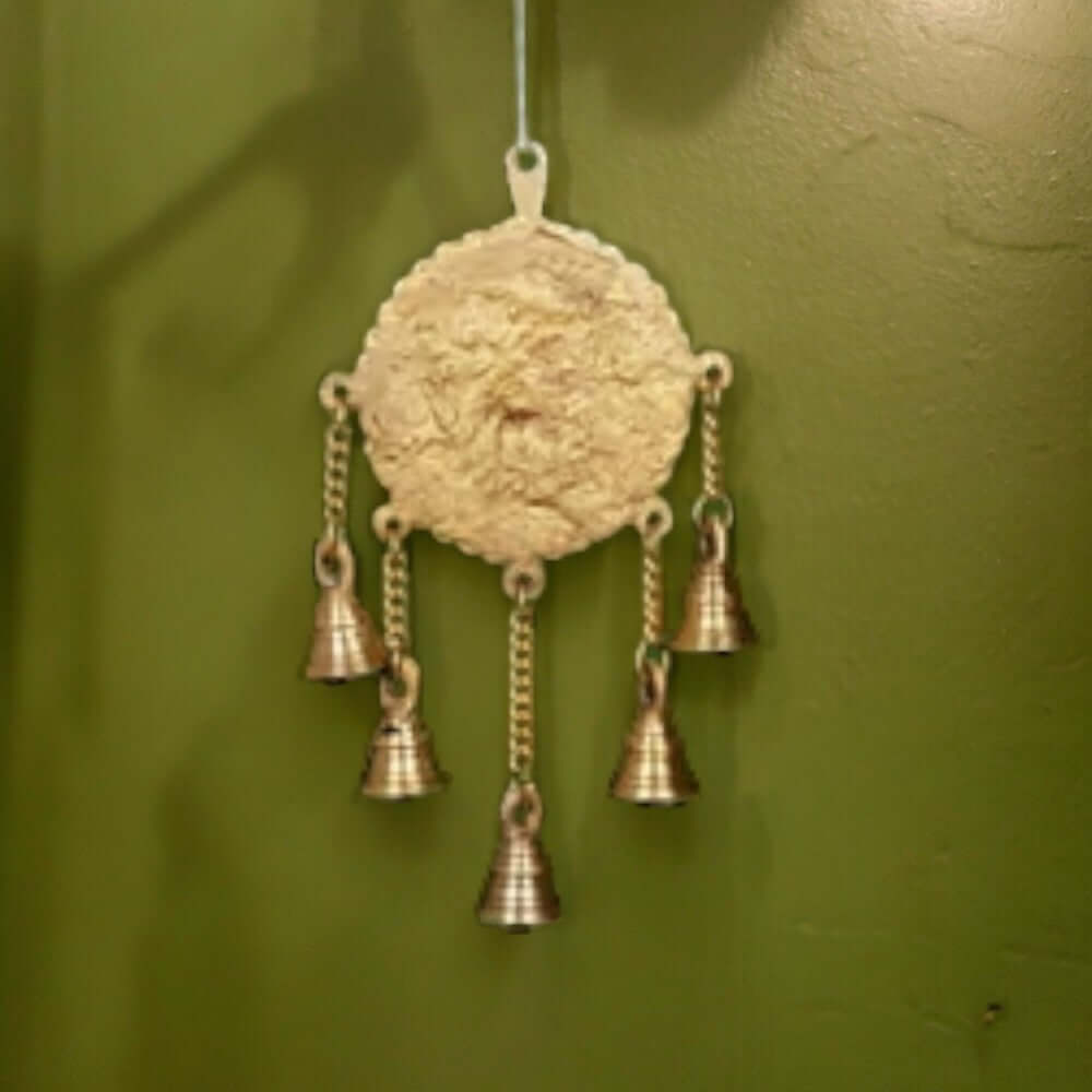 Ganesh Hanging with Bells - Brass Hanging Bells for Pooja Room Decoration - Royalstuffs.com