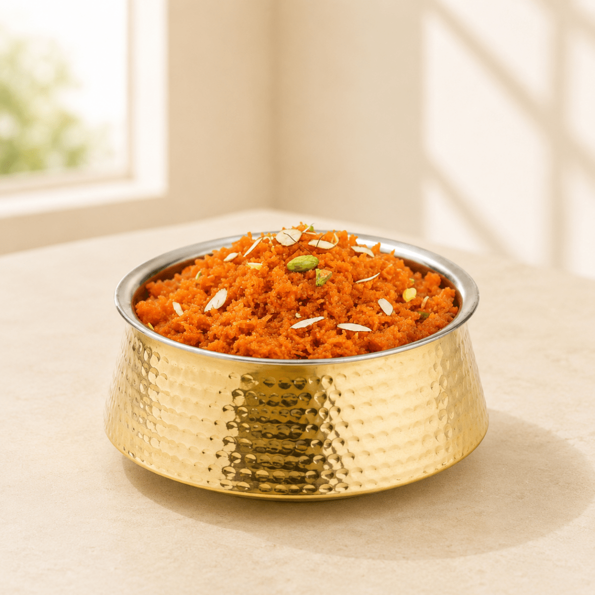 Hammered Brass Biryani Pot (Handi) with Tin Coating & Lid – Traditional Heavy Brass Cooking Vessel | 3 Sizes | RoyalStuffs - Royalstuffs.com