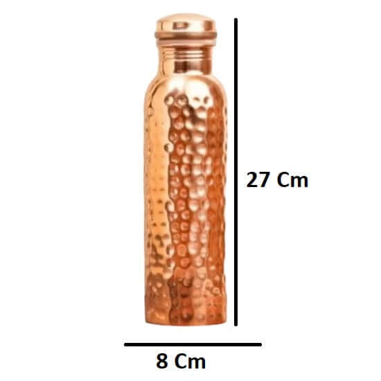 Hammered Copper Water Bottle, 950 ml - Royalstuffs.com