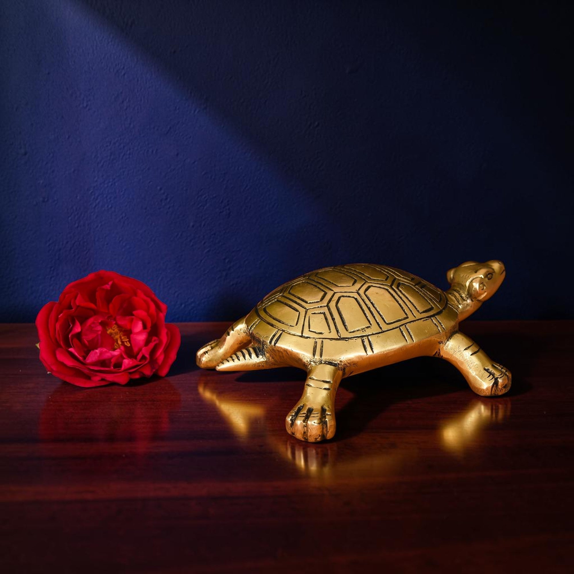Handcrafted Brass Tortoise Figurine for Vastu & Feng Shui | RoyalStuffs - Royalstuffs.com