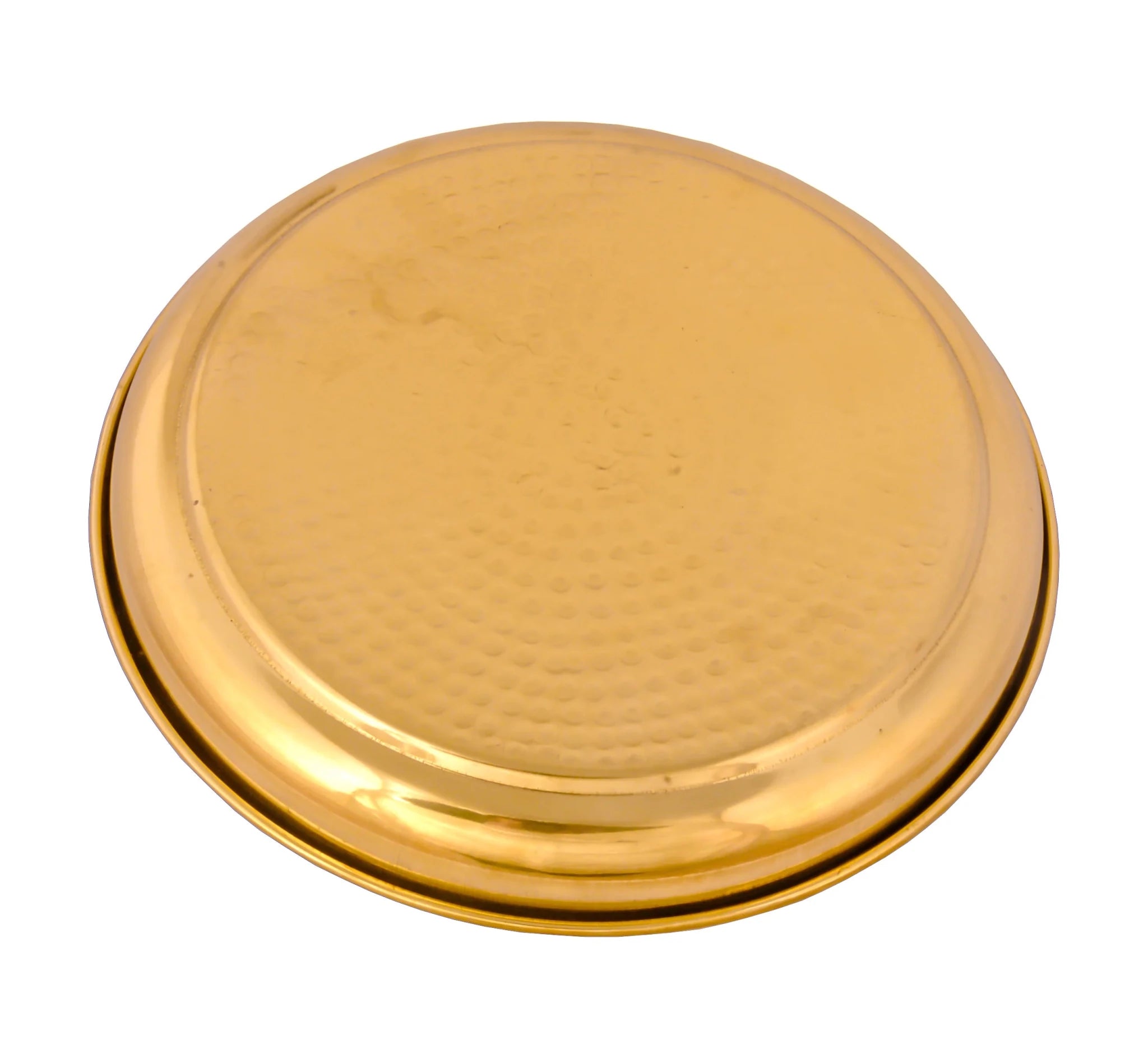 Handcrafted Hammered Brass Plate / Thali – 10.5 & 11.5 Inch | RoyalStuffs - Royalstuffs.com