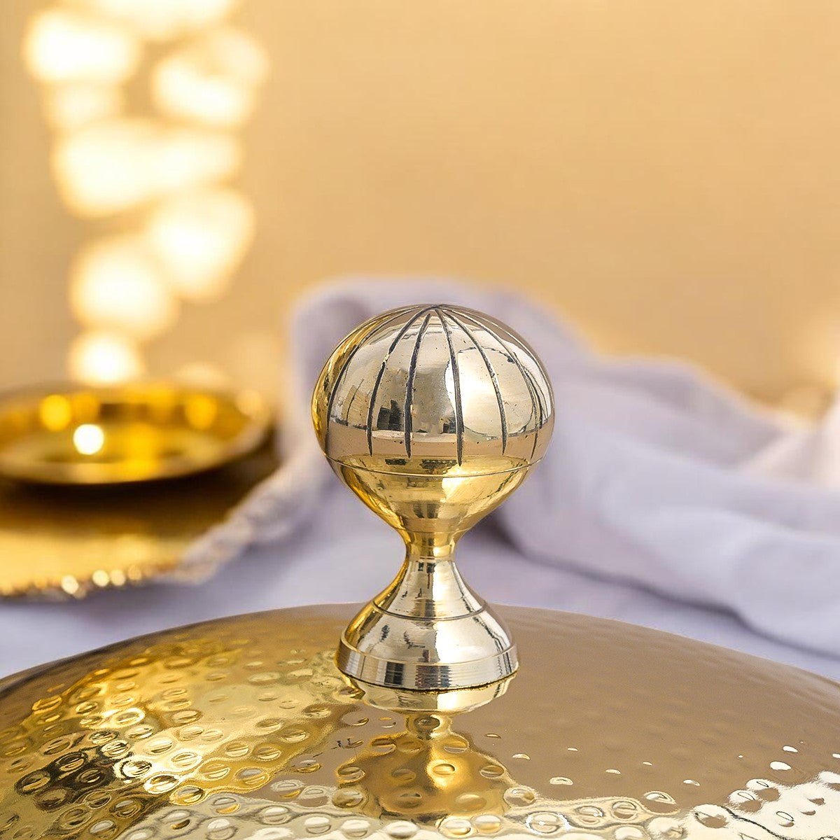 Handmade Brass Patili with Kalai (Tin) Coating Inside – Available in 1.7L, 2.7L, 3.4L & 4.9L - Royalstuffs.com
