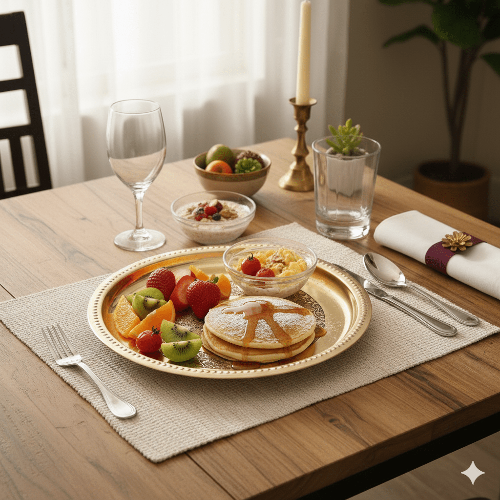 Handmade Pure Brass Plate Dish Embossed Design Round Shape Plate - Royalstuffs.com