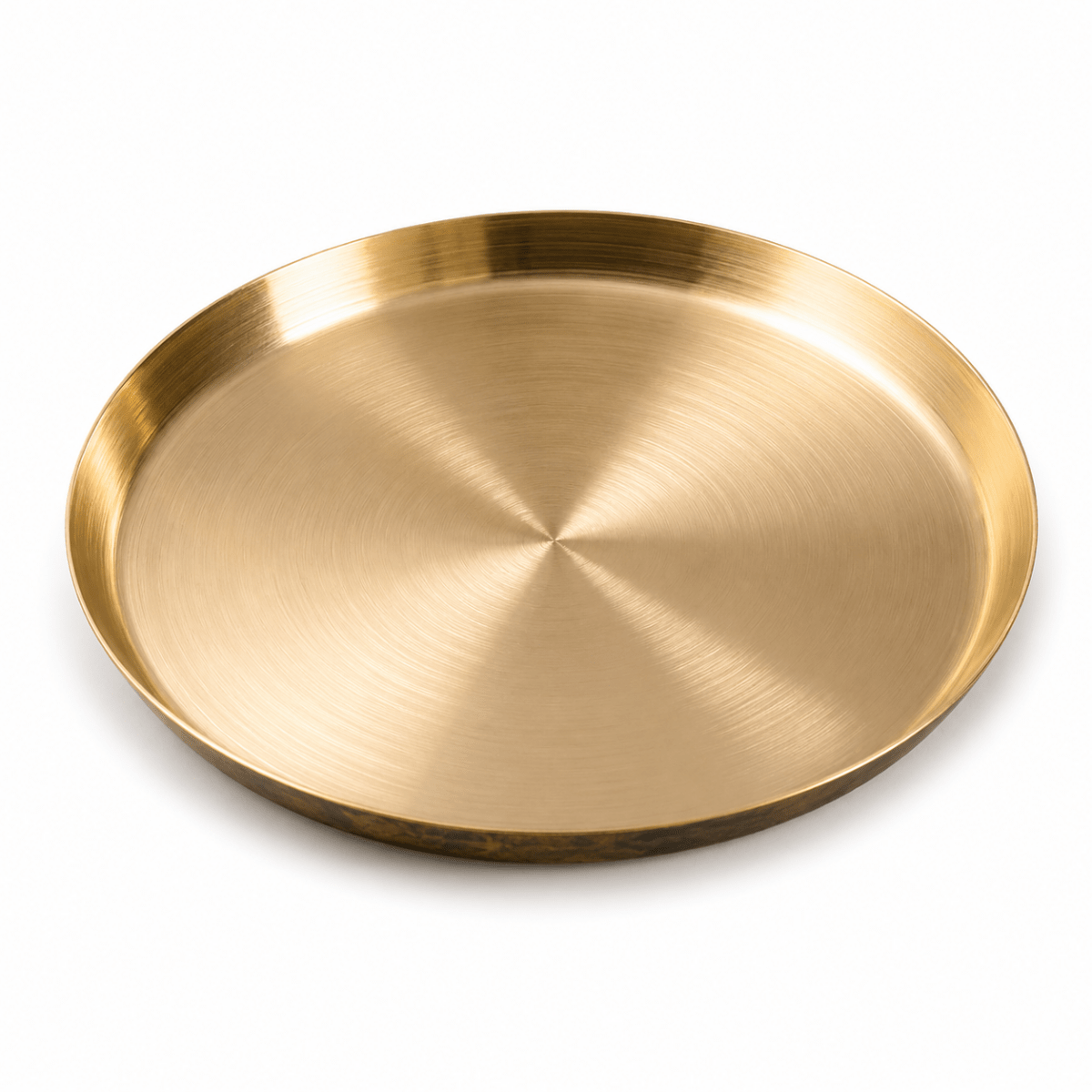 Handmade Pure Kansa Thali (Bronze Plate) for Traditional Dining | Royal Stuffs - Royalstuffs.com