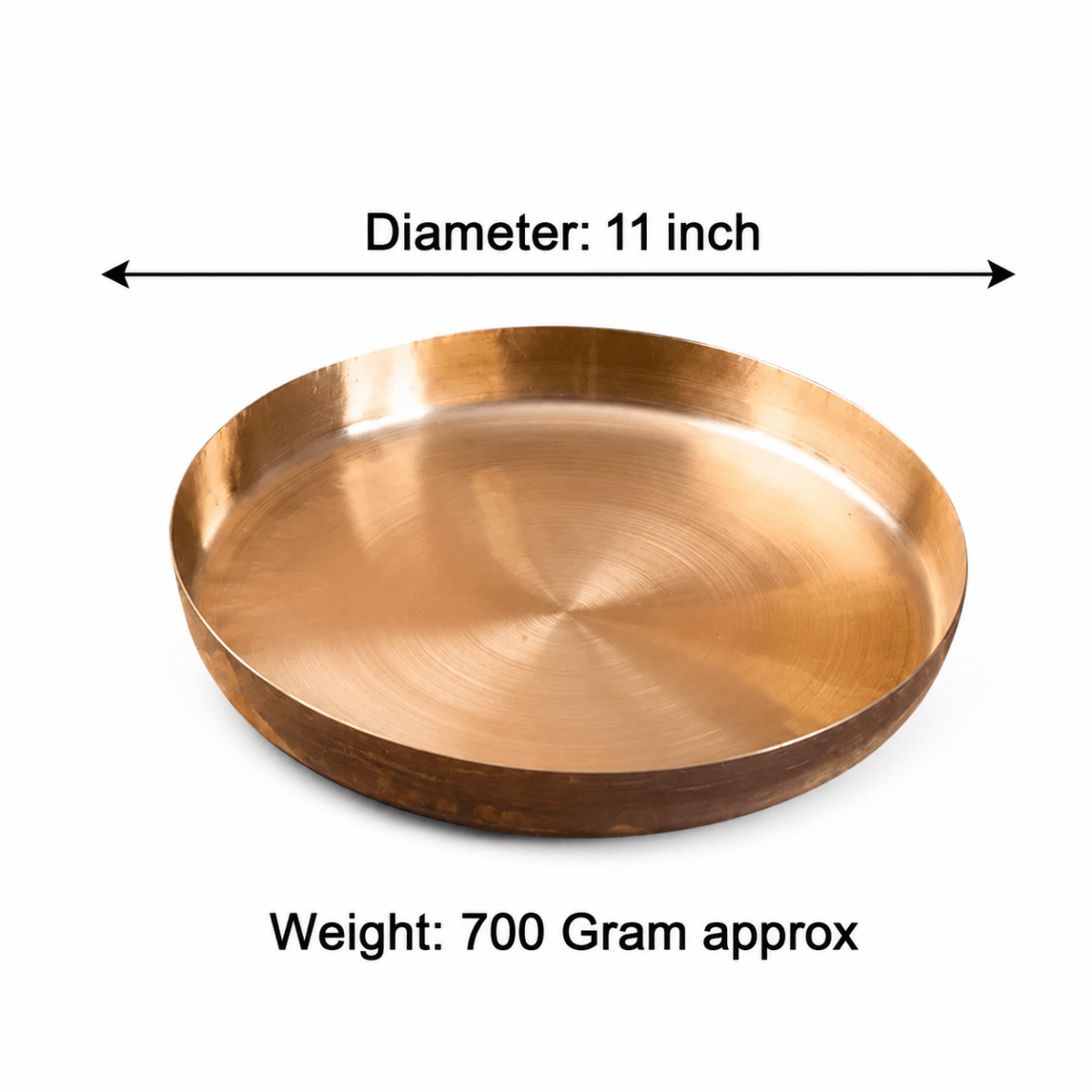 Handmade Pure Kansa Thali (Bronze Plate) – Traditional Indian Dinnerware | RoyalStuffs.com - Royalstuffs.com