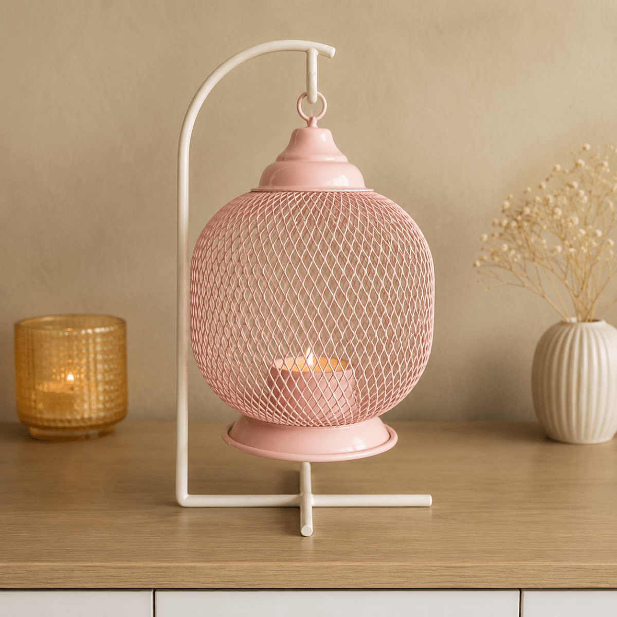 Hanging Tea Light Holder - Metal Lantern - Royalstuffs.com