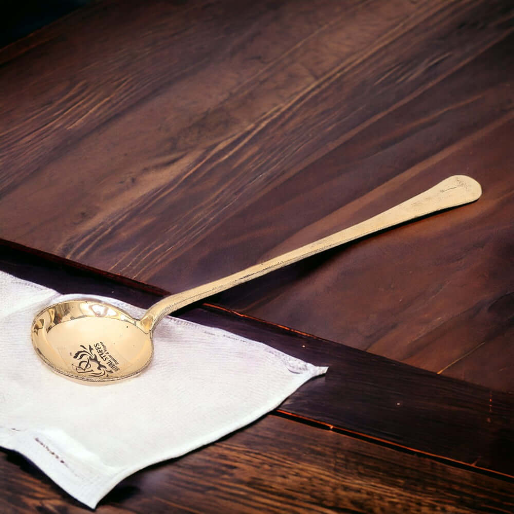 Heavy Brass Ladle Cooking & Serving Spoon – 14 Inch Traditional Long Handle Spoon | RoyalStuffs - Royalstuffs.com
