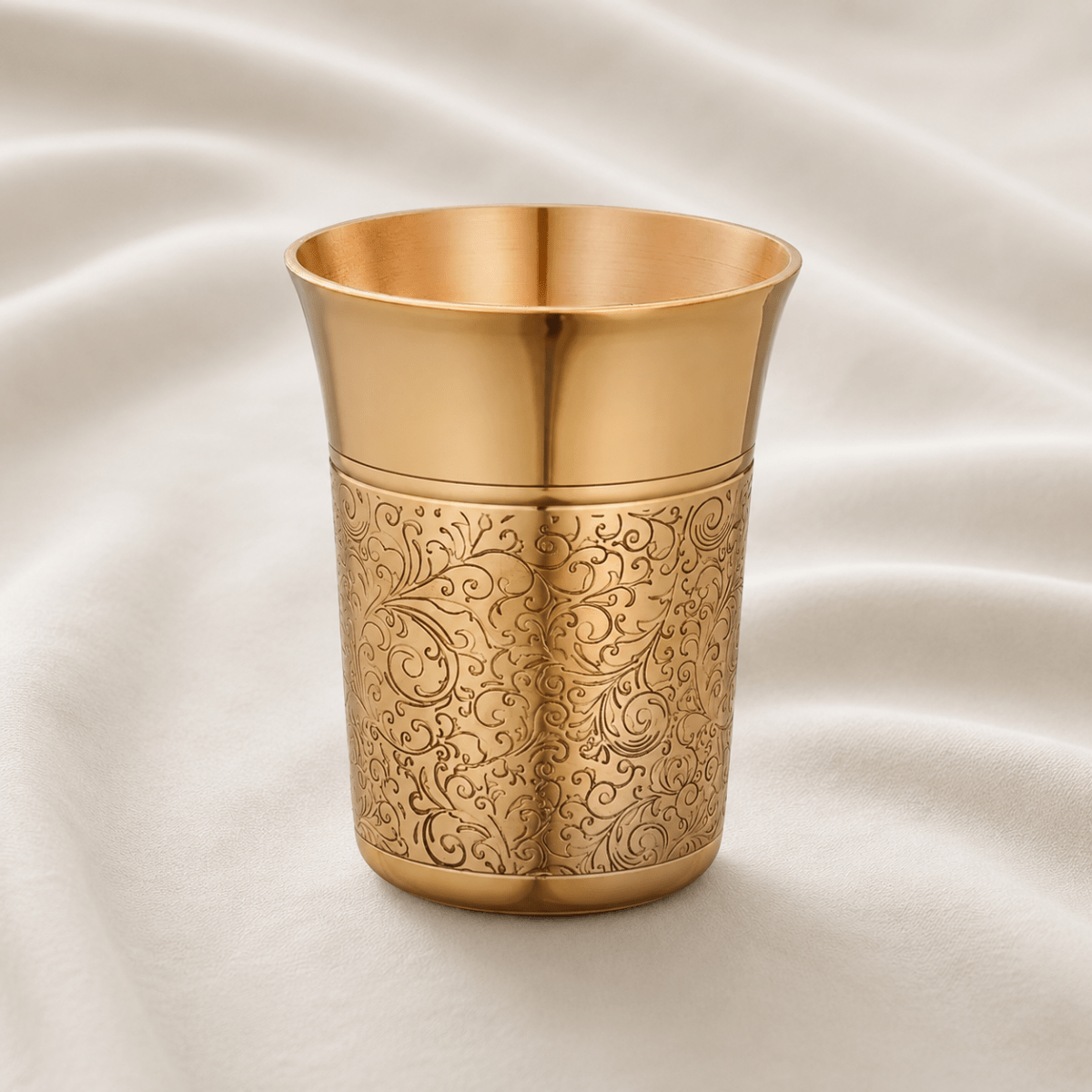 Heritage Pure Brass Dinner Set with Thali – 6 Pcs - Royalstuffs.com