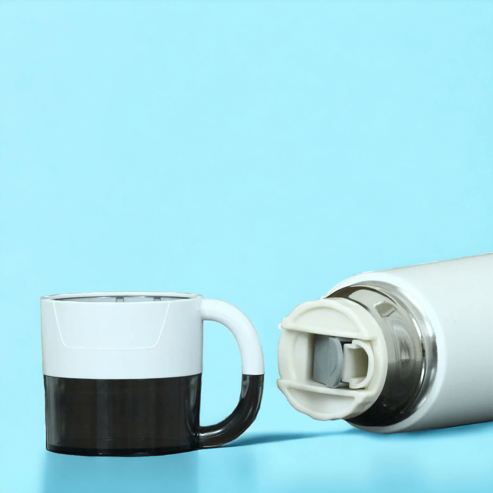 Hot & Cold Double-Wall Thermosteel Bottle, 500 ml Flask (White ) - Royalstuffs.com