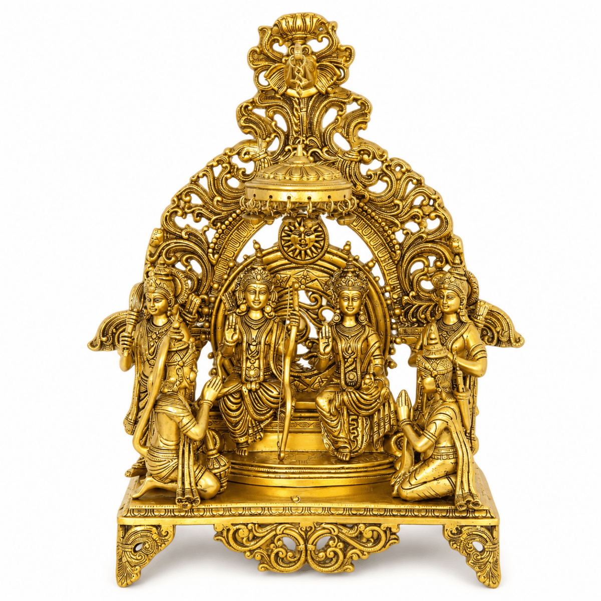 India Rama Durbar - Brass Statue,Height:23 Inch , Weight:25 Kg - Royalstuffs.com