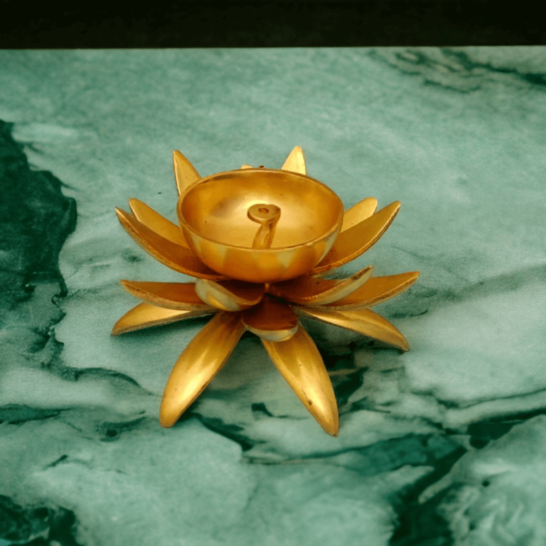 Lotus Shape Diya 1 kg weight for Pooja room and Decor - Royalstuffs.com