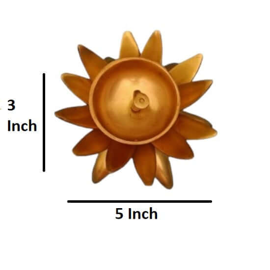 Lotus Shape Diya 1 kg weight for Pooja room and Decor - Royalstuffs.com