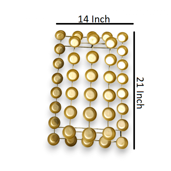 Metal 5 Layer Tealight Candle Holder Diya Rectangle Stand for Table and Home Decoration (40 lights, Golden) - Royalstuffs.com