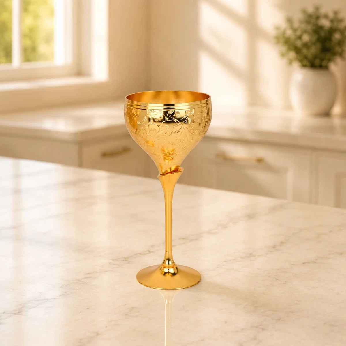 Pure Brass Set of 2 Royal Wine Glasses with Luxury Gift Box – Handcrafted Drinkware - Royalstuffs.com