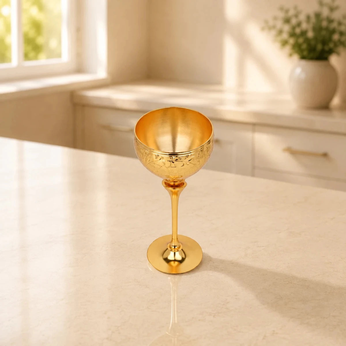 Pure Brass Set of 2 Royal Wine Glasses with Luxury Gift Box – Handcrafted Drinkware - Royalstuffs.com