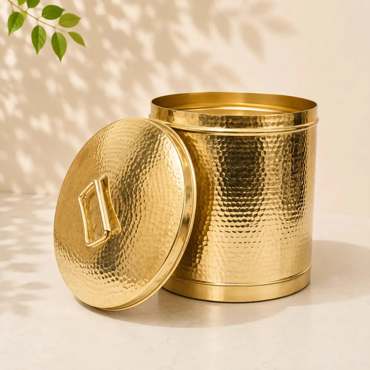 Pure Brass Storage Pawali Traditional Container Brass Container Brass Storage Box (set of 3) - Royalstuffs.com