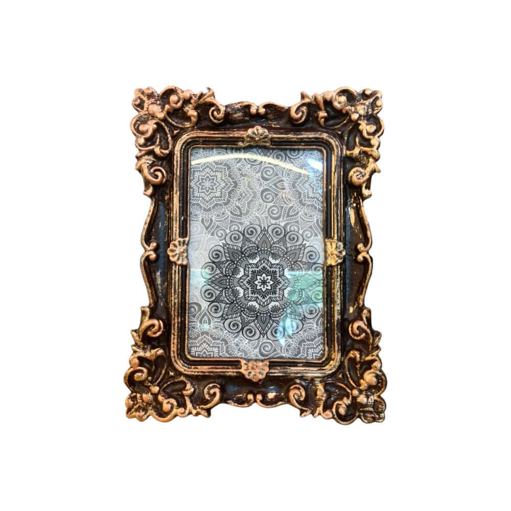 ROYALSTUFFS Antique Metal Photo Frame – 6×8 inch, Brown Antique - Royalstuffs.com
