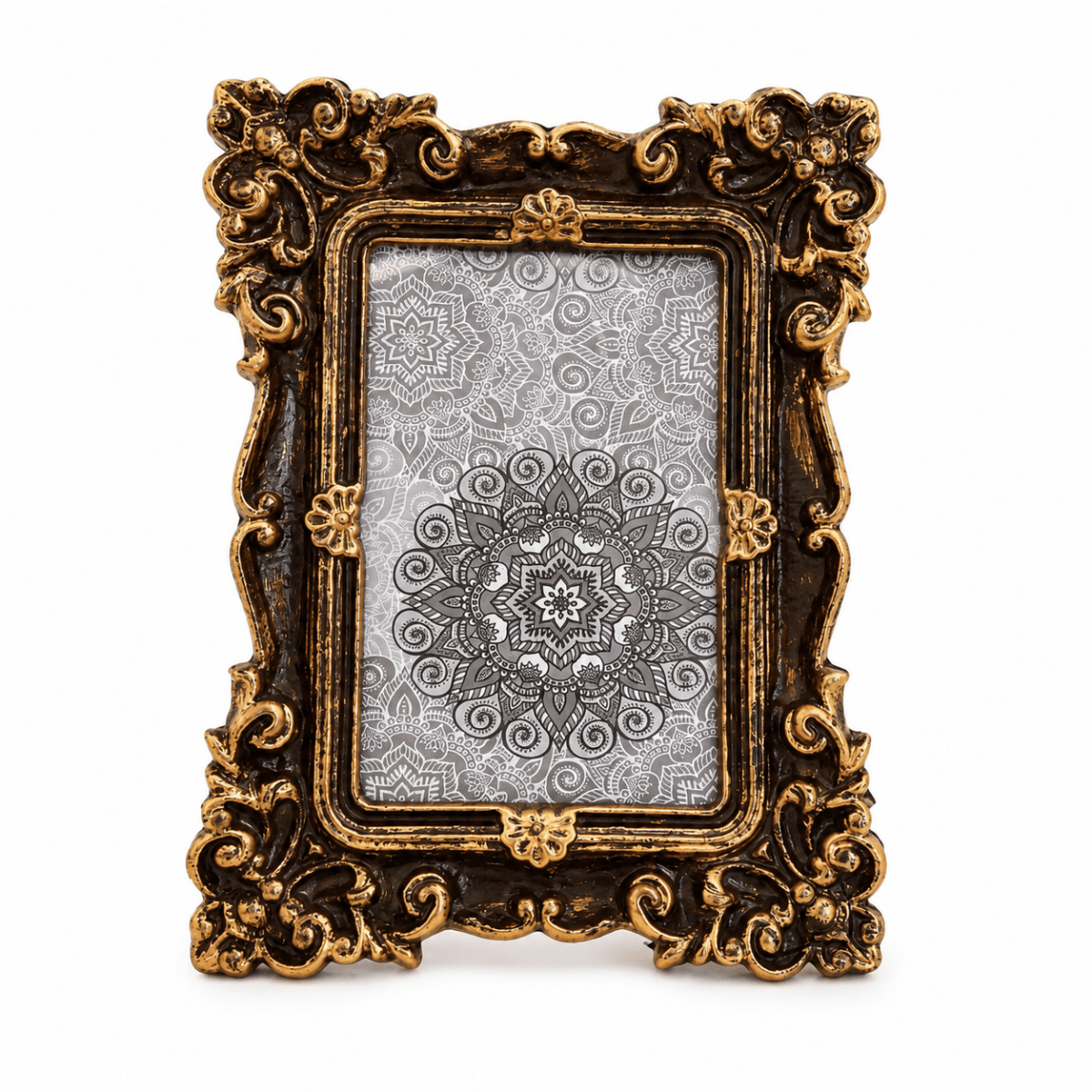 ROYALSTUFFS Antique Metal Photo Frame – 6×8 inch, Brown Antique - Royalstuffs.com
